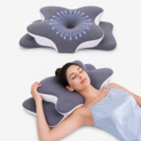 Memory foam cervical support contoured slow-rebound pillow