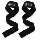 Pair of gym wrist straps displayed side by side with the wrist sections and grip surfaces visible.